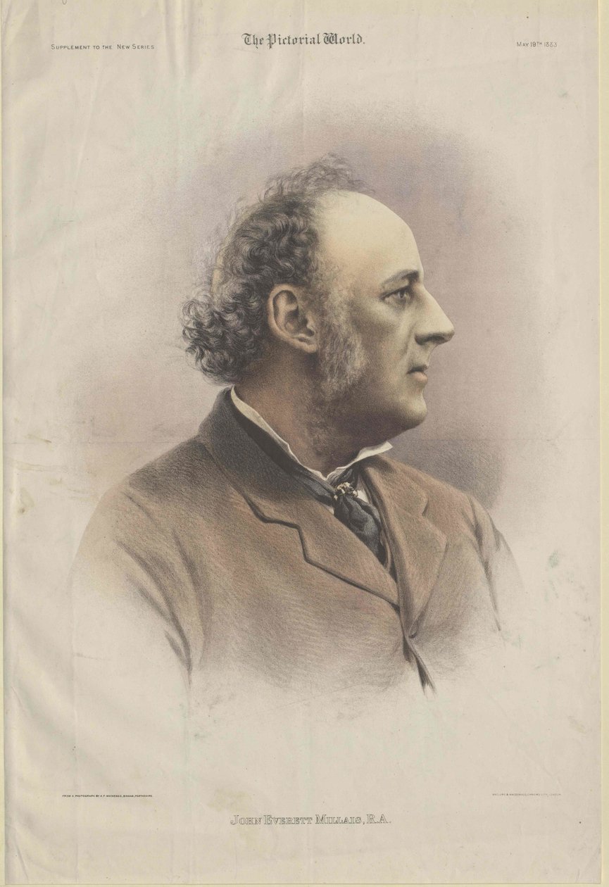 John Everett Millais (tryk) af Artist Unknown