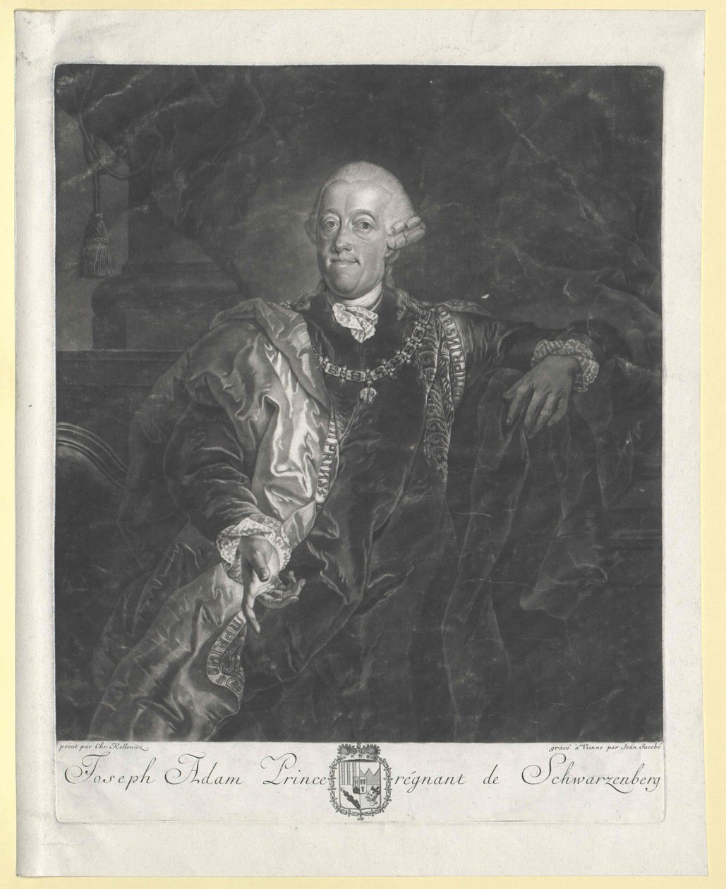 Joseph Adam Johann Nepomuk greve von Schwarzenberg (top) af Artist Unknown