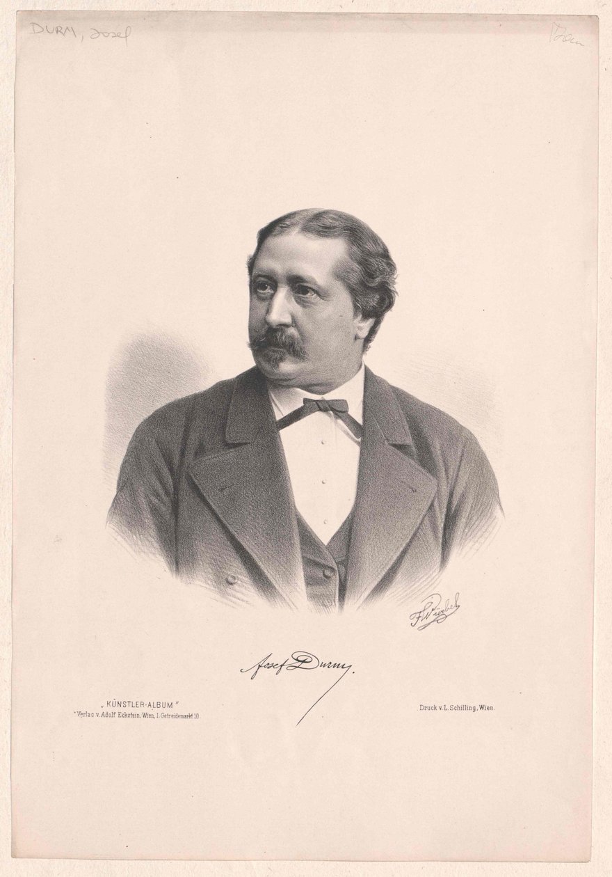 Joseph Durm (print) af Artist Unknown