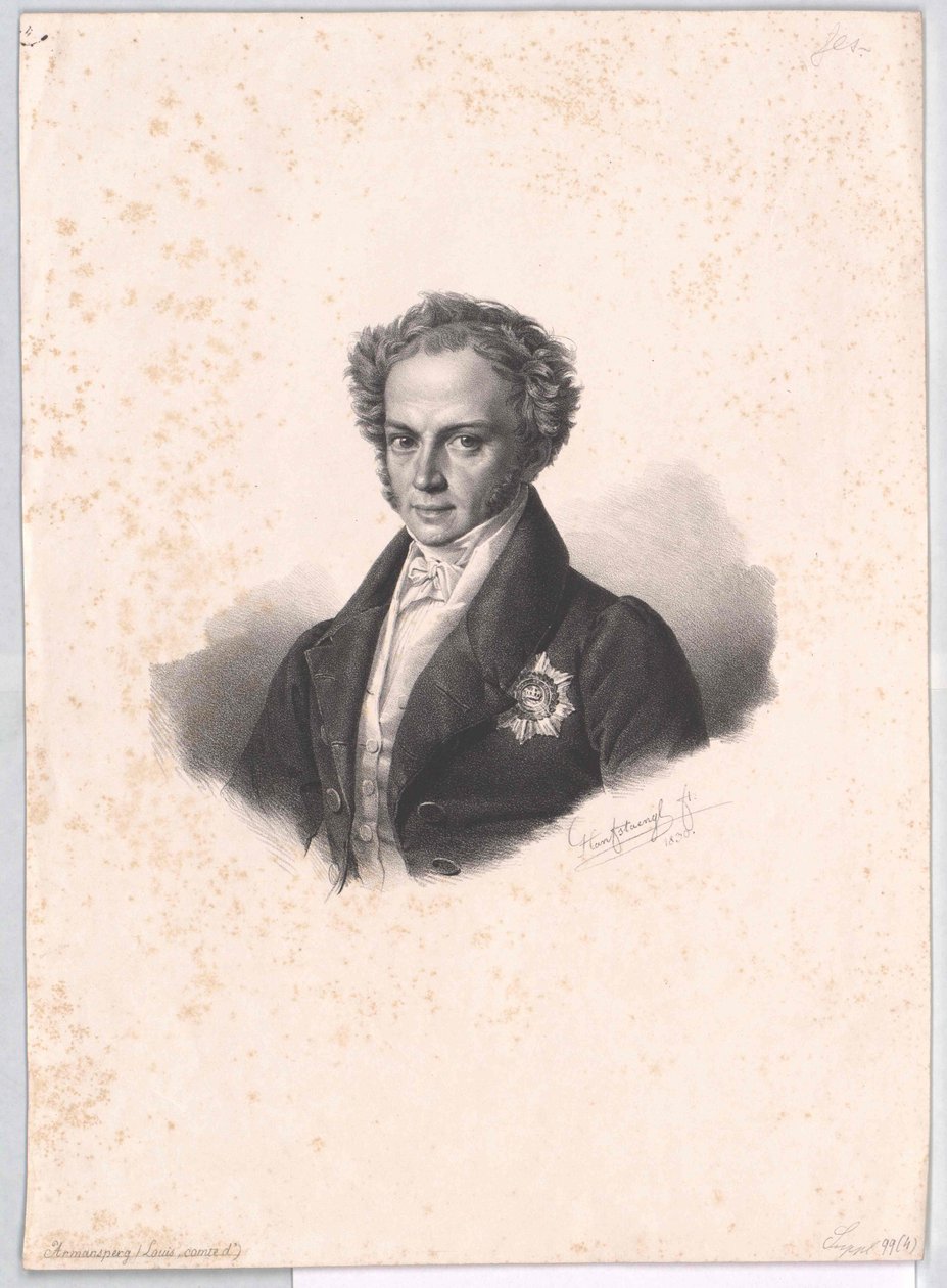 Joseph Ludwig greve af Armansperg (print) af Artist Unknown
