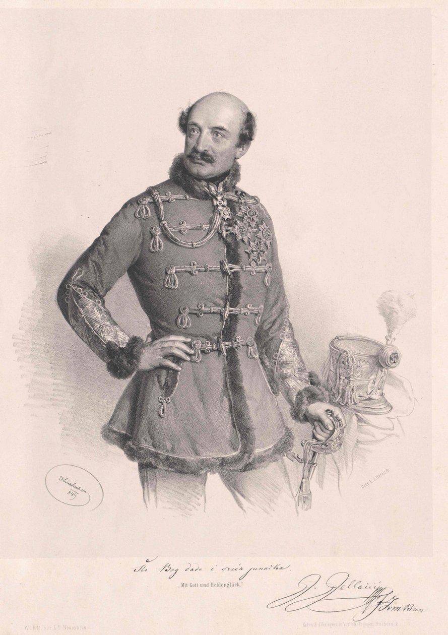 Joseph greve Jellacic de Buzim af Artist Unknown