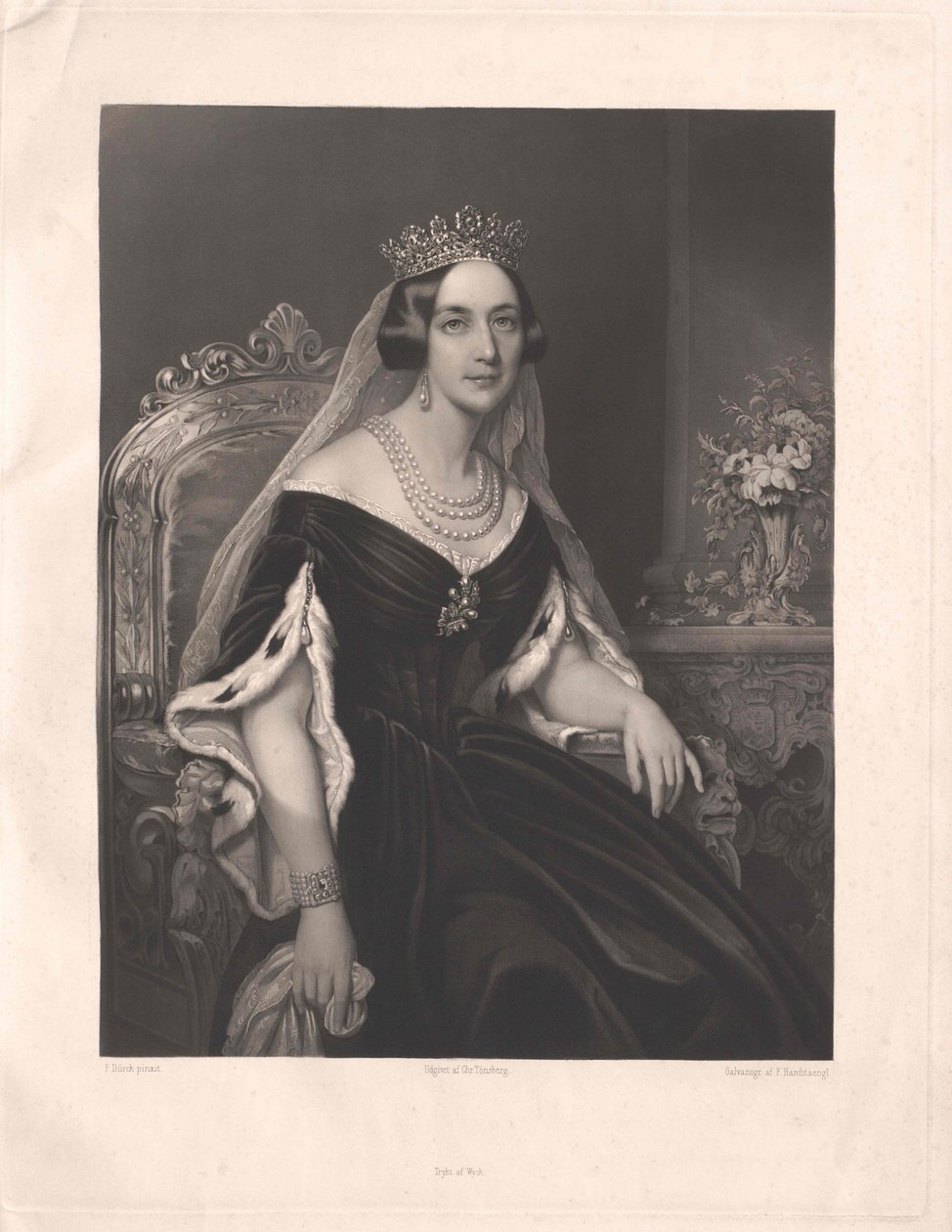 Josephine prinsesse Leuchtenberg af Artist Unknown