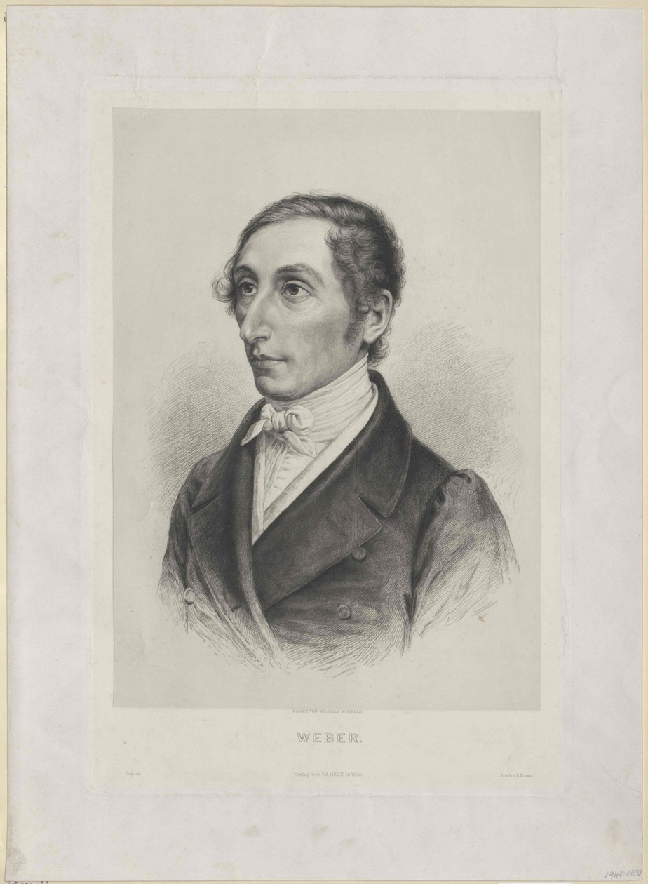 Karl Maria von Weber (tryk) af Artist Unknown