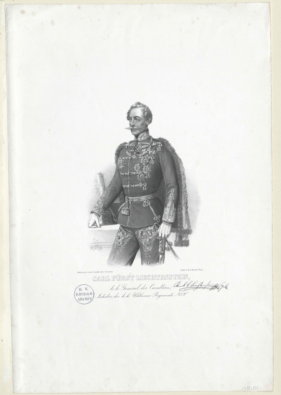 Karl Prins af Liechtenstein af Artist Unknown