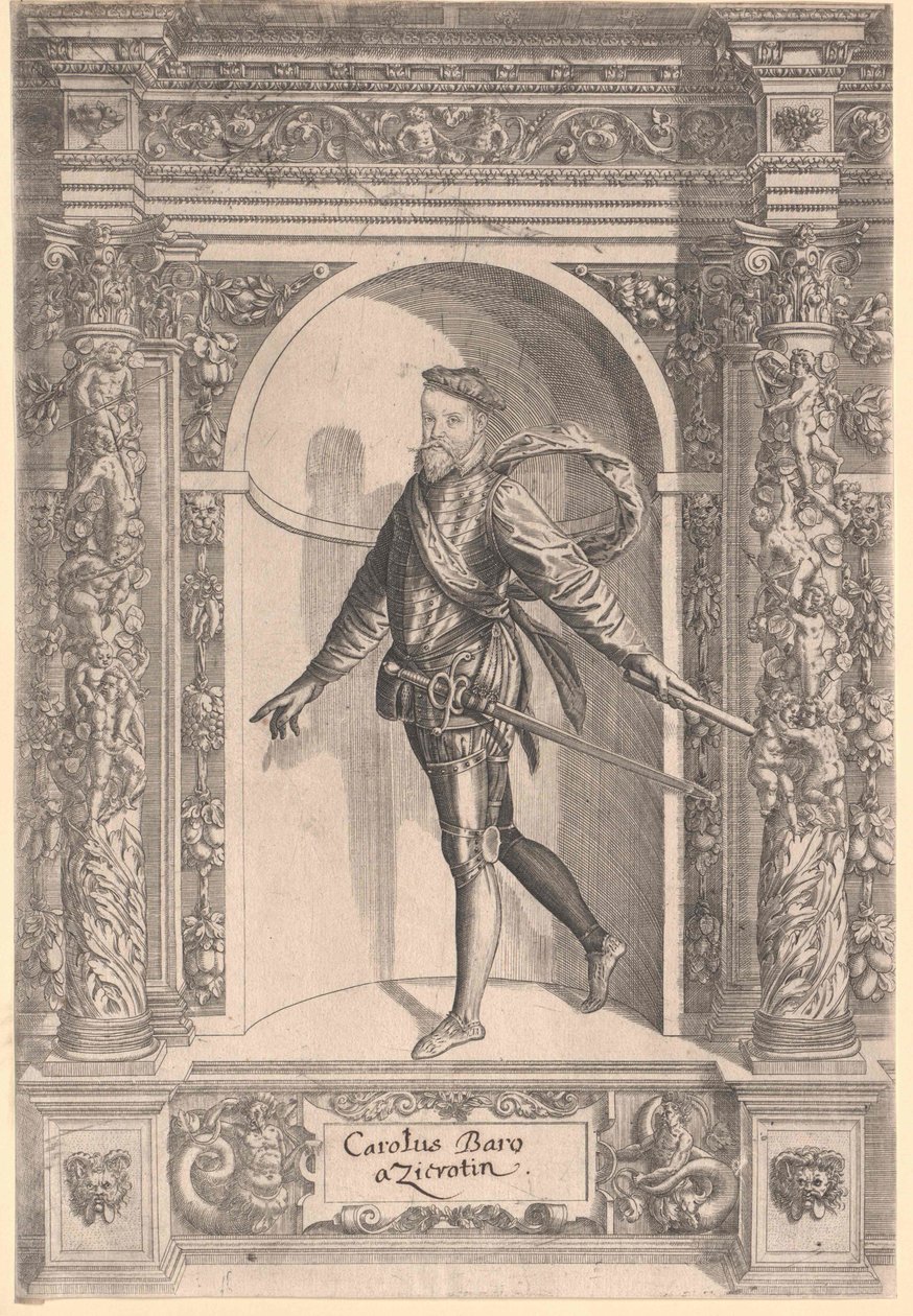 Karl baron Huset Zierotin af Artist Unknown