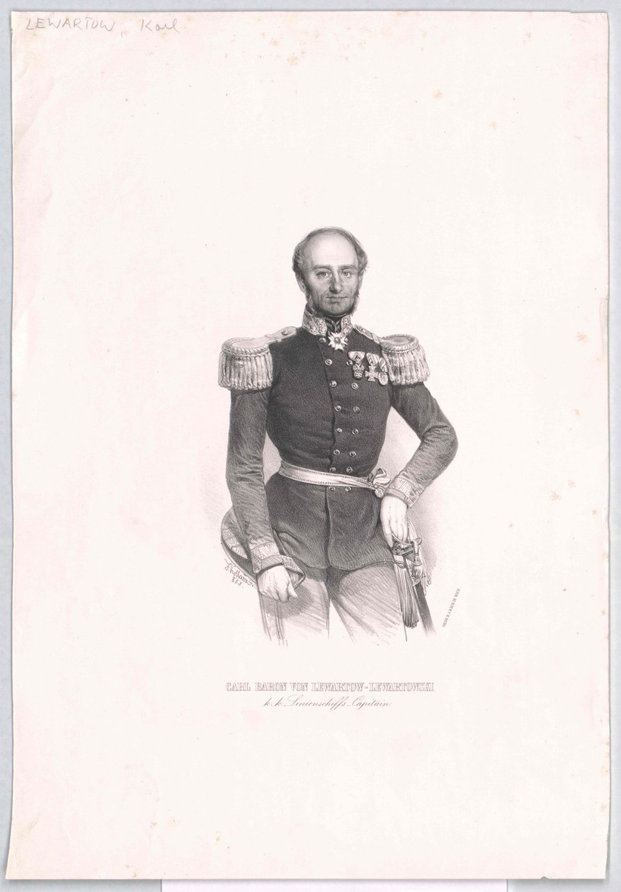 Karl baron von Lewartow von Lewartowski af Artist Unknown