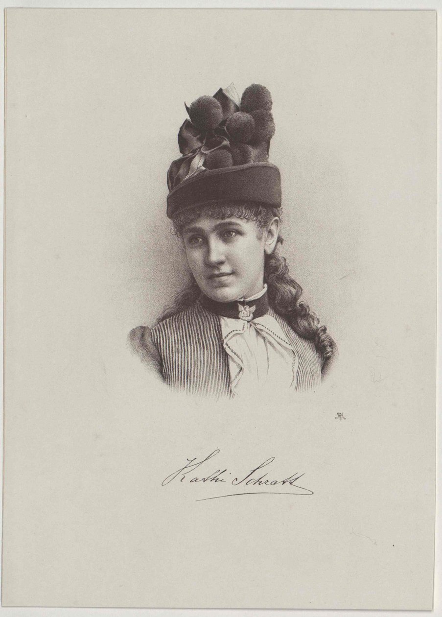 Katharina Schratt (print) af Artist Unknown