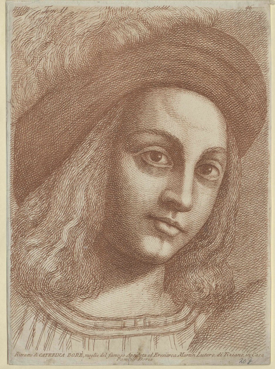 Katharina von Bora (print) af Artist Unknown