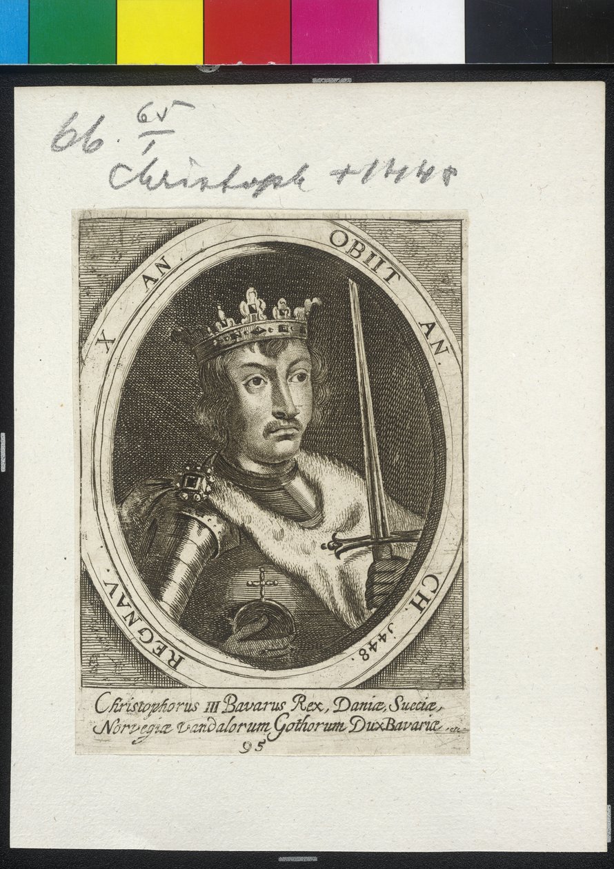 Kong af Danmark og Sverige Christoph III af Artist Unknown