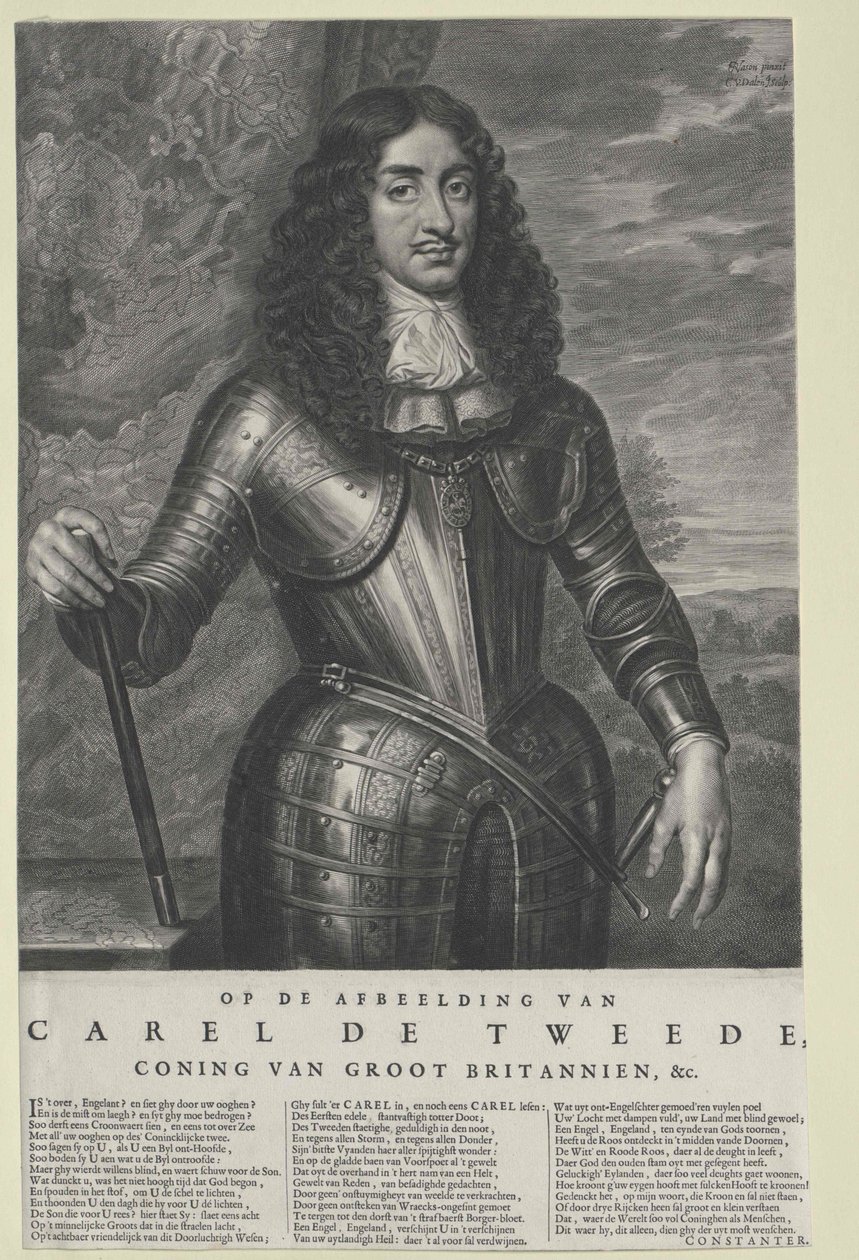 Kongen af England Charles II af Artist Unknown