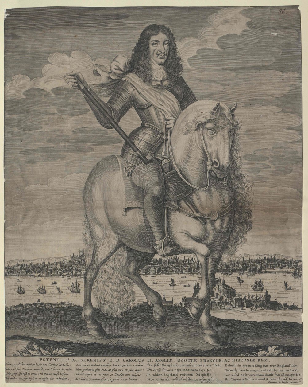 Kongen af England Charles II af Artist Unknown