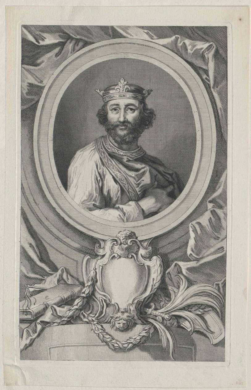 Kongen af England Edward I (print) af Artist Unknown