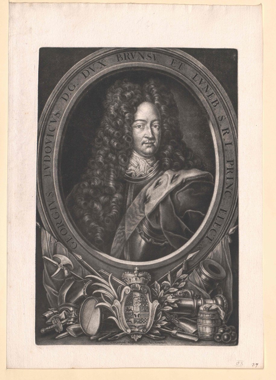 Kongen af England George I af Artist Unknown