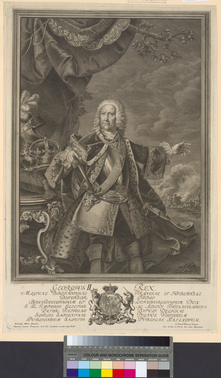 Konge af England kurfyrste af Hannover George II af Artist Unknown