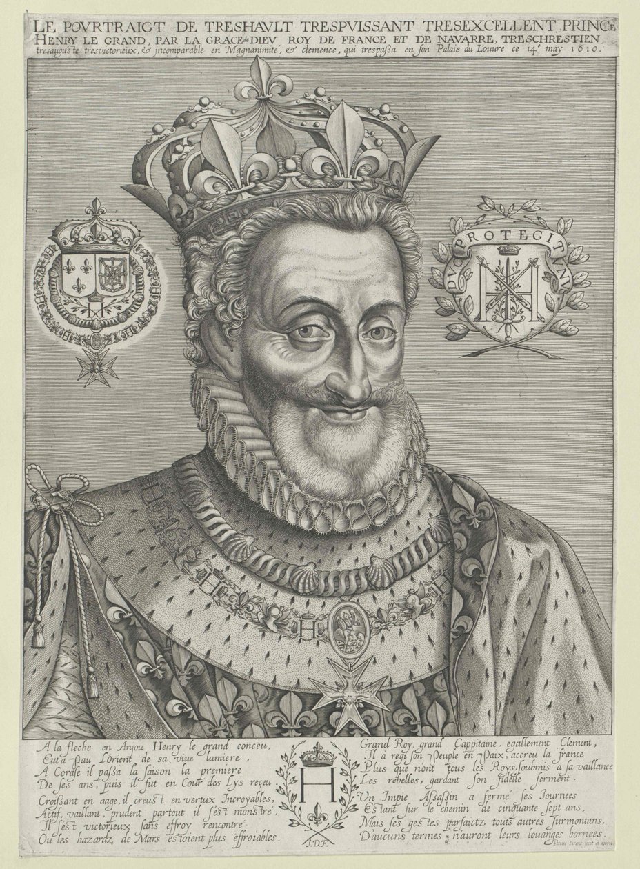 Konge af Frankrig Henry IV af Artist Unknown