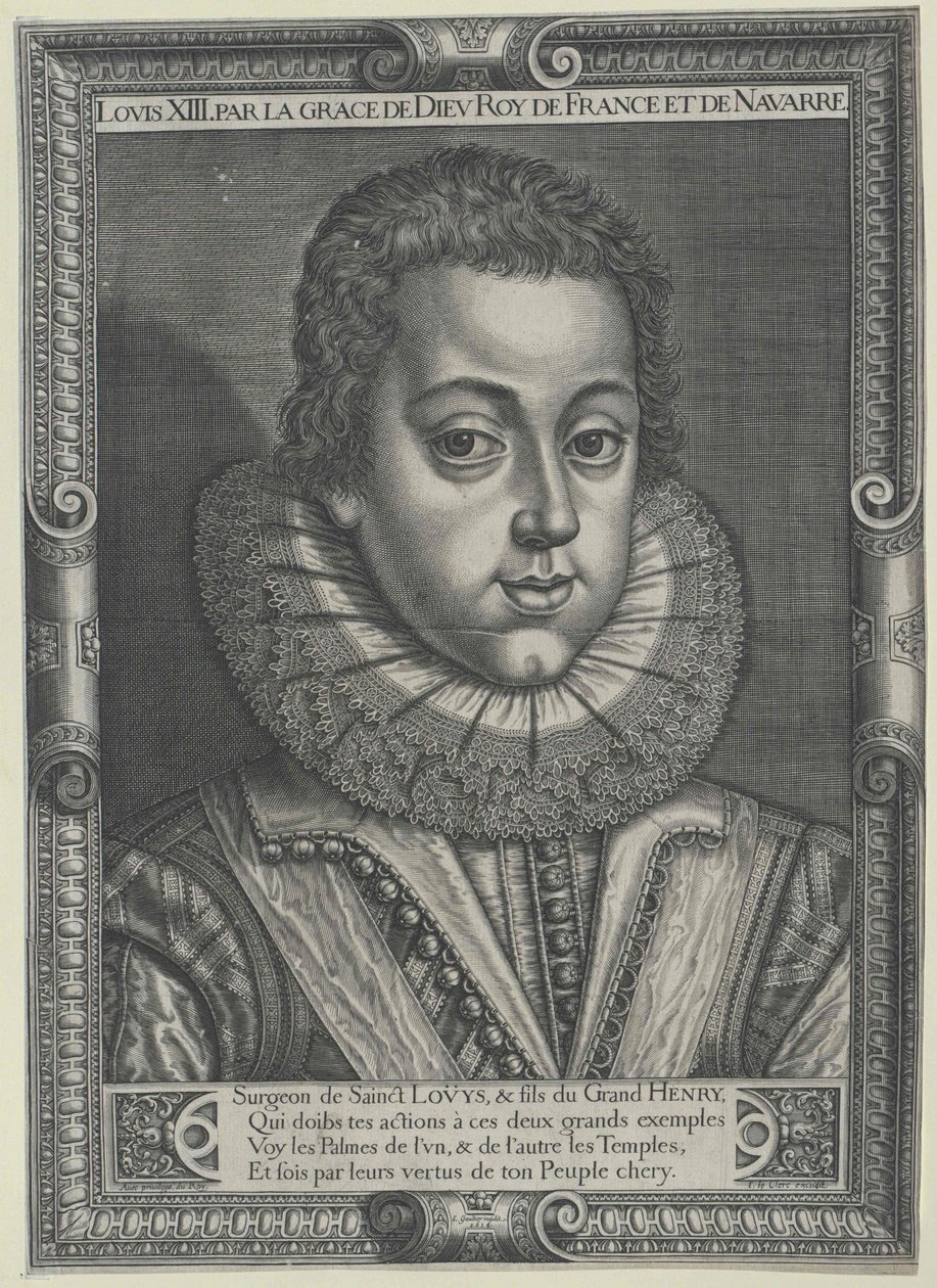 Kongen af Frankrig Louis XIII af Artist Unknown