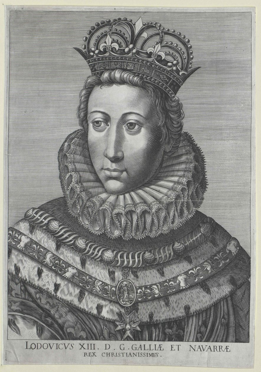 Kongen af Frankrig Louis XIII af Artist Unknown