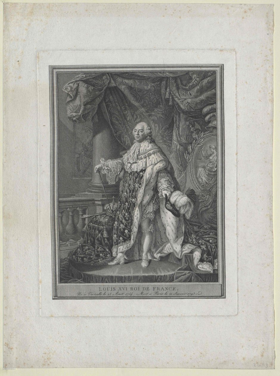 Kong af Frankrig Louis XVI af Artist Unknown