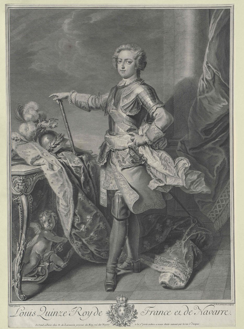 Kongen af Frankrig Louis XV af Artist Unknown
