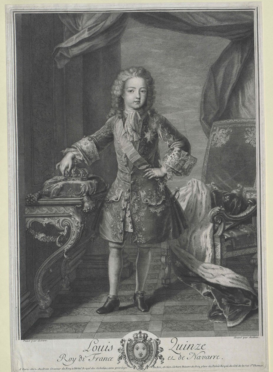 Kongen af Frankrig Louis XV af Artist Unknown