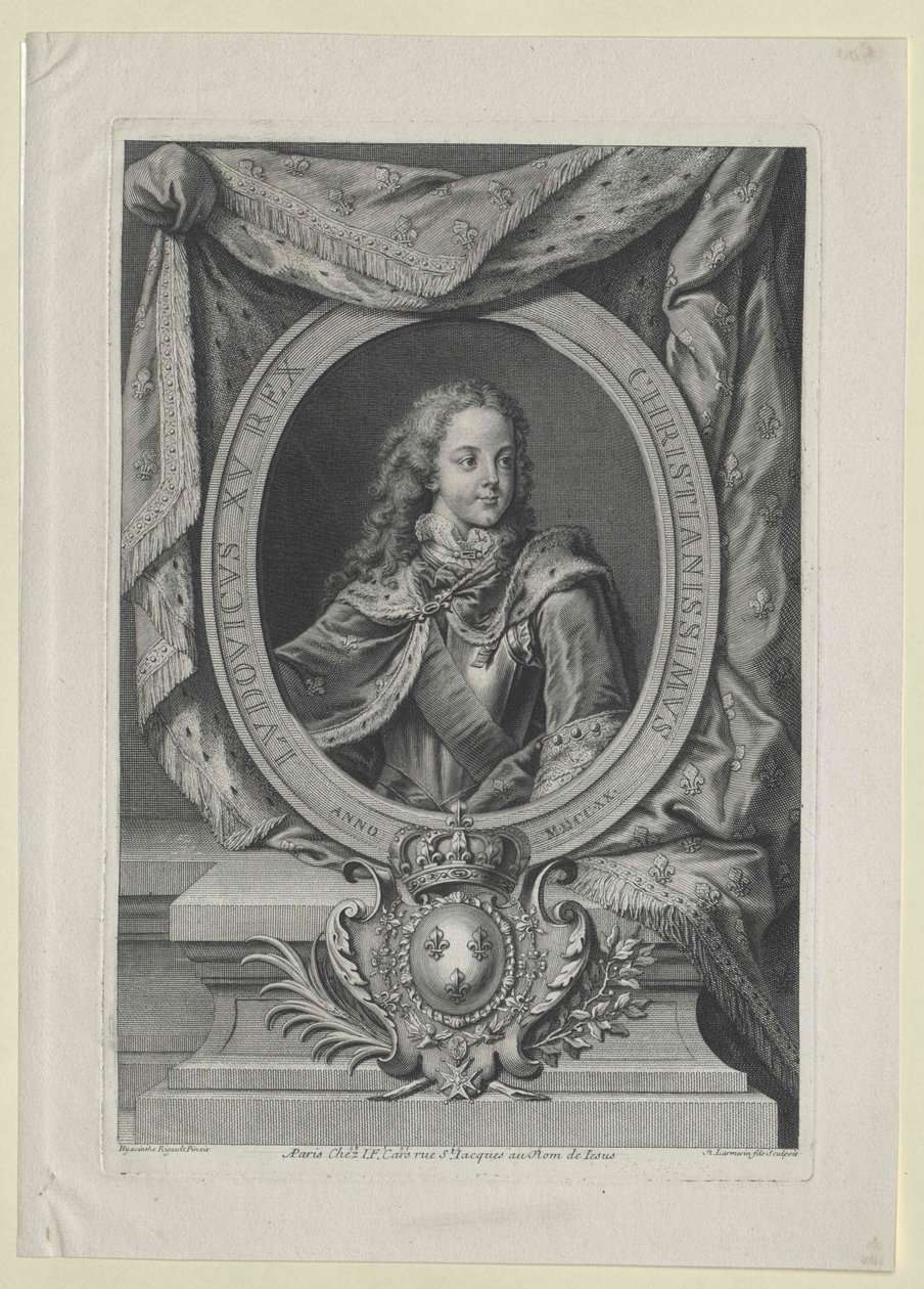 Kongen af Frankrig Louis XV af Artist Unknown