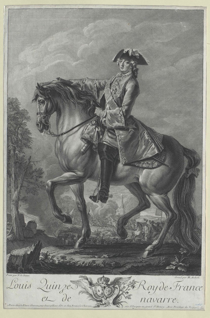 Kongen af Frankrig Louis XV af Artist Unknown