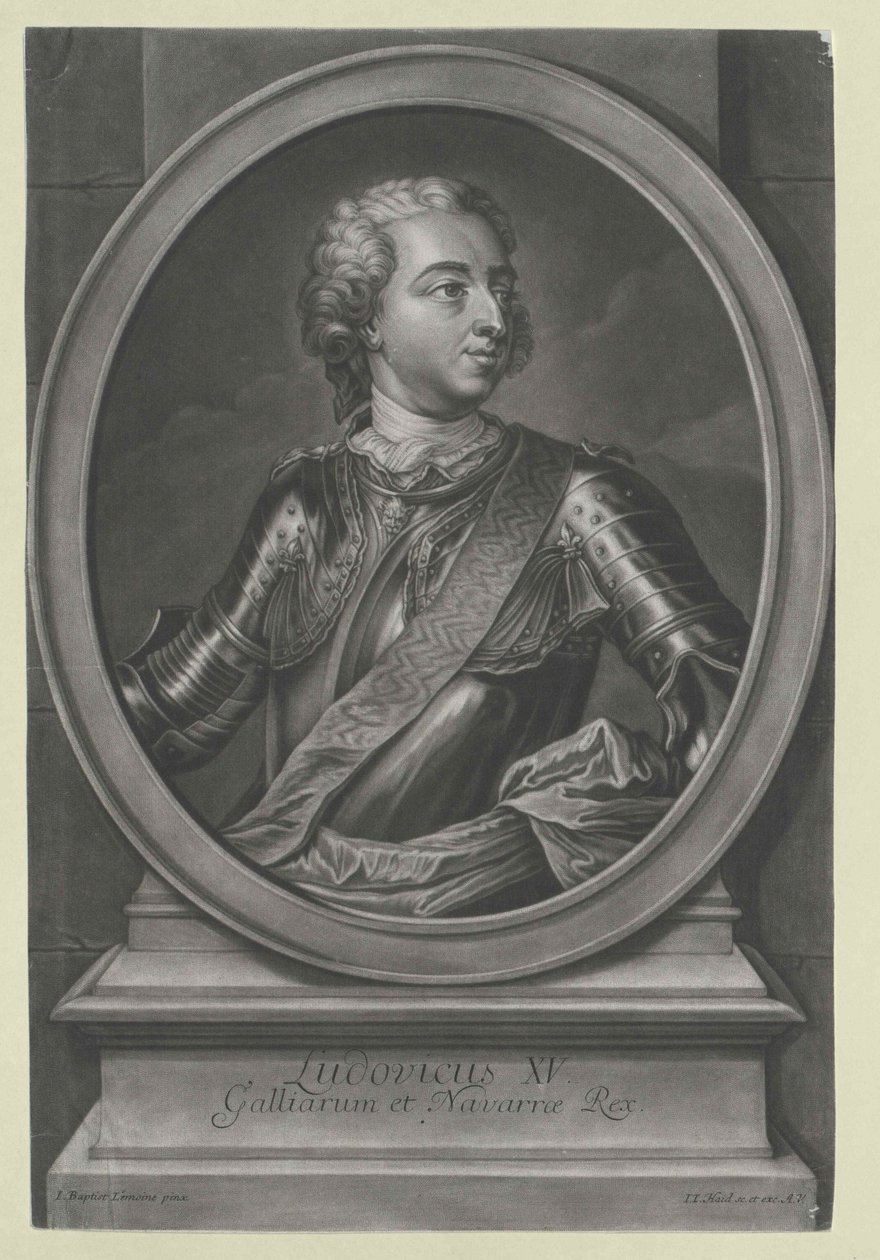Kongen af Frankrig Louis XV af Artist Unknown
