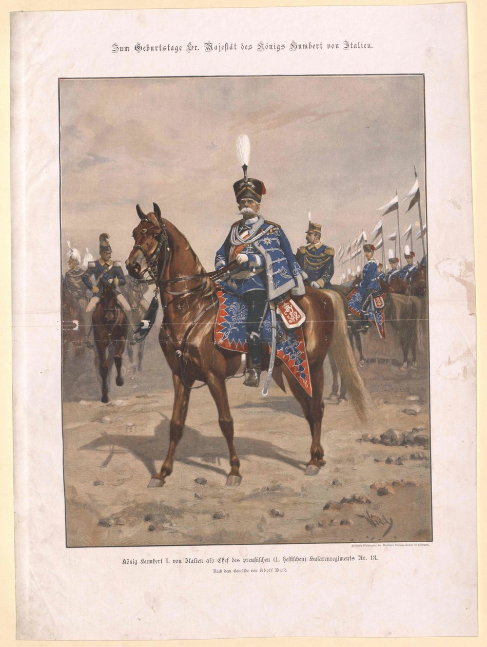 Konge af Italien Humbert I af Artist Unknown