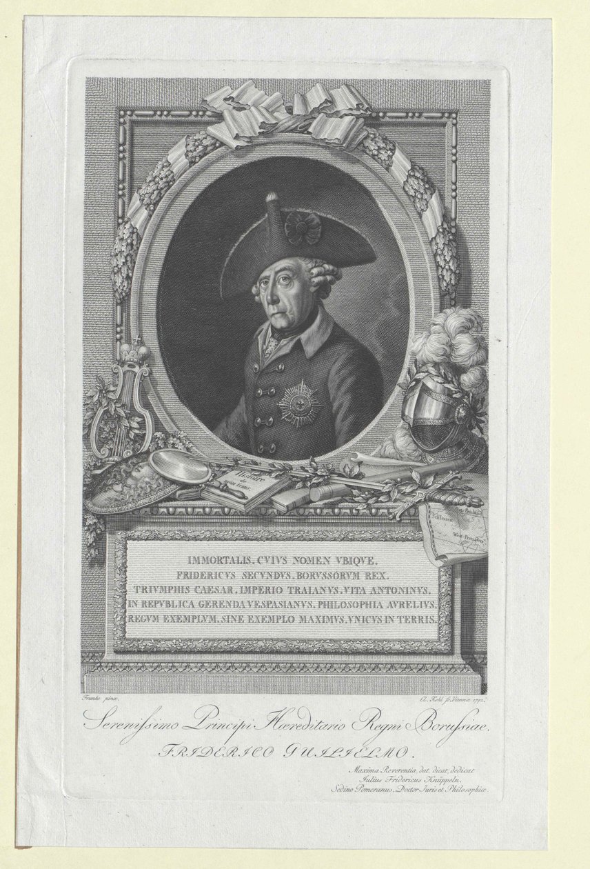 Kongen af Preussen Frederik II af Artist Unknown