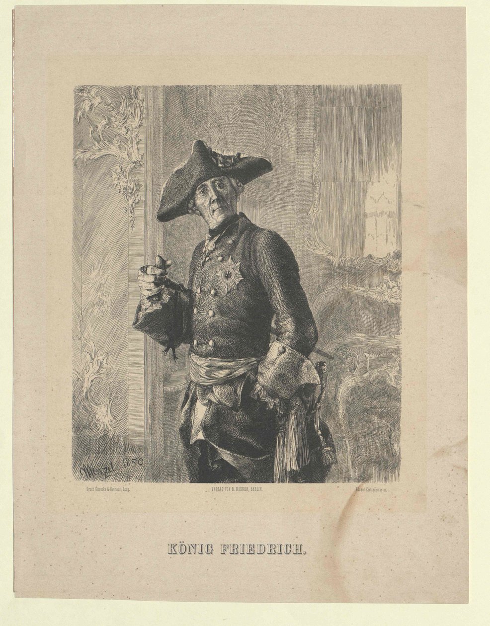 Kongen af Preussen Frederik II af Artist Unknown