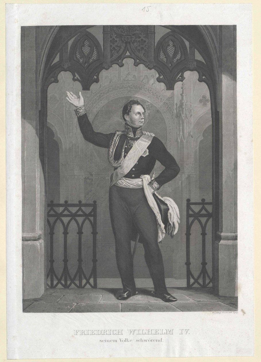 Kongen af Preussen Frederik Wilhelm IV af Artist Unknown