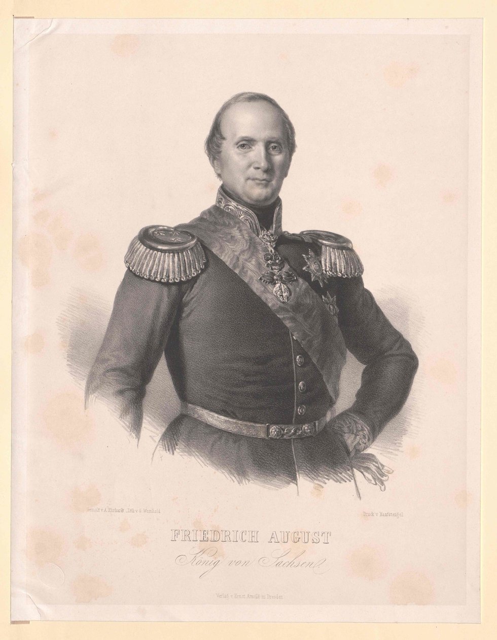 Konge af Sachsen Frederik August II af Artist Unknown