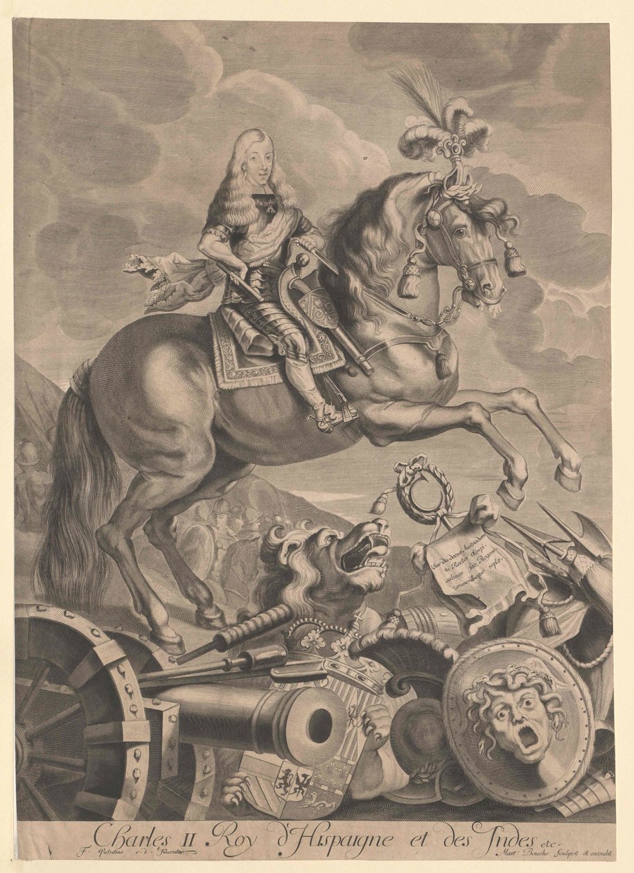 Kongen af Spanien Karl II af Artist Unknown