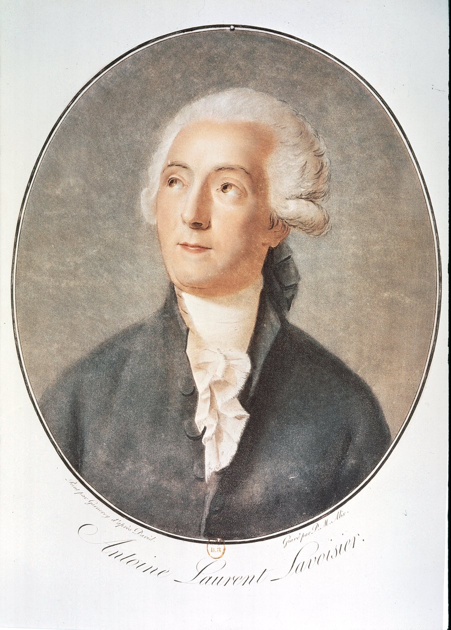 LAVOISIER Antoine-Laurent de: Portræt (akvarel) af Artist Unknown