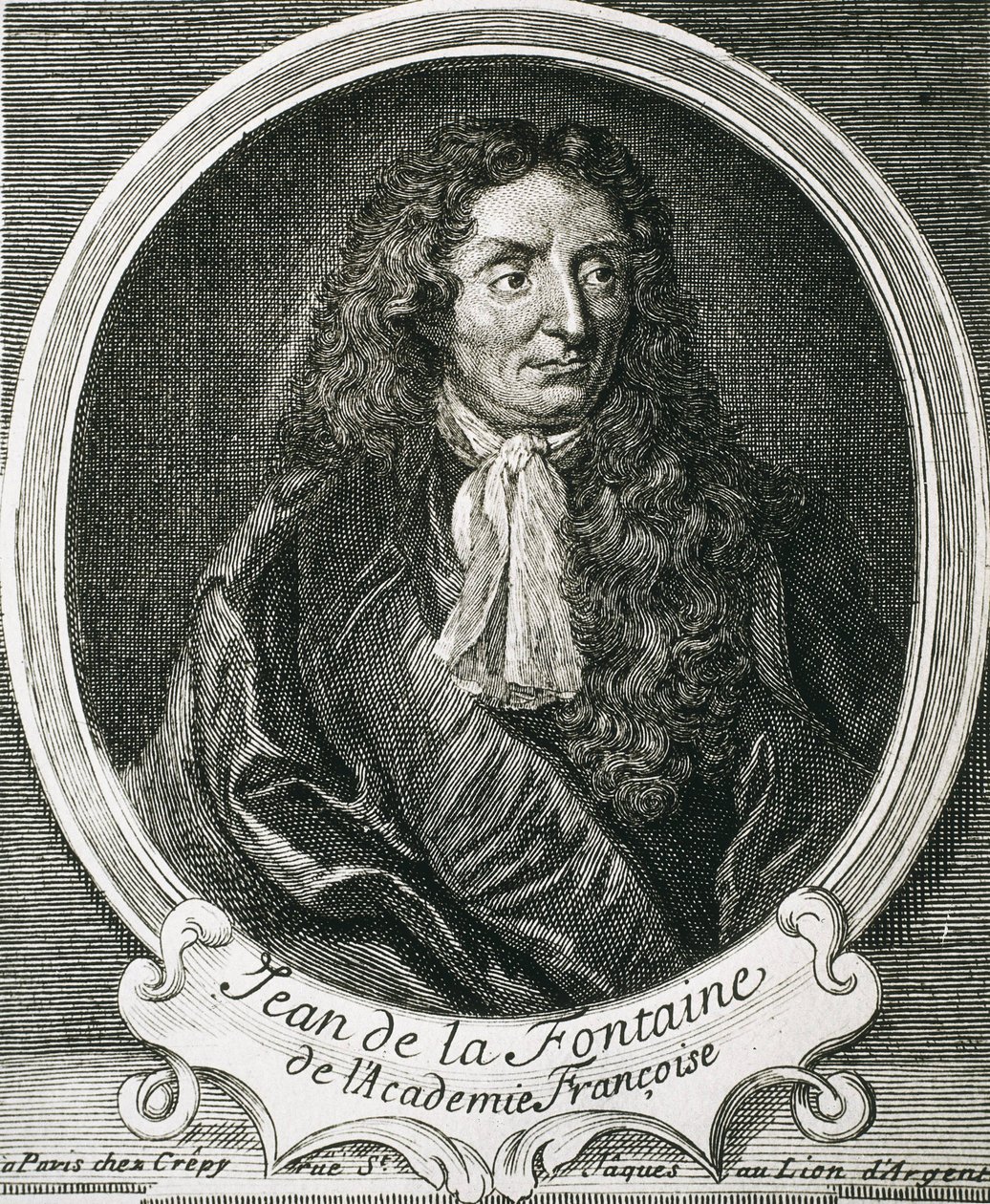LA FONTAINE, Jean de (1621-1695). Engelsk forfatter. Radering af Artist Unknown