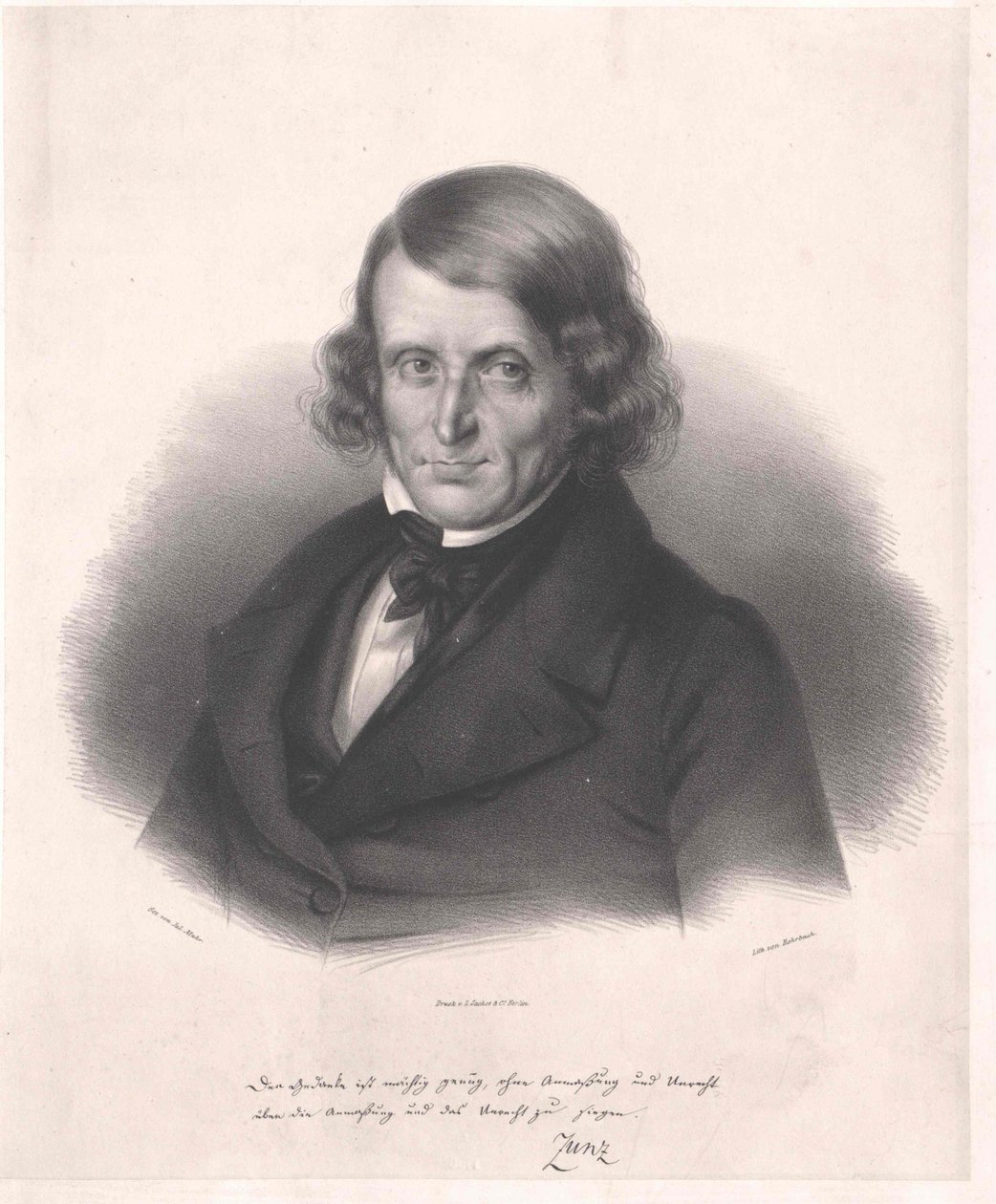 Leopold Zunz (tryk) af Artist Unknown