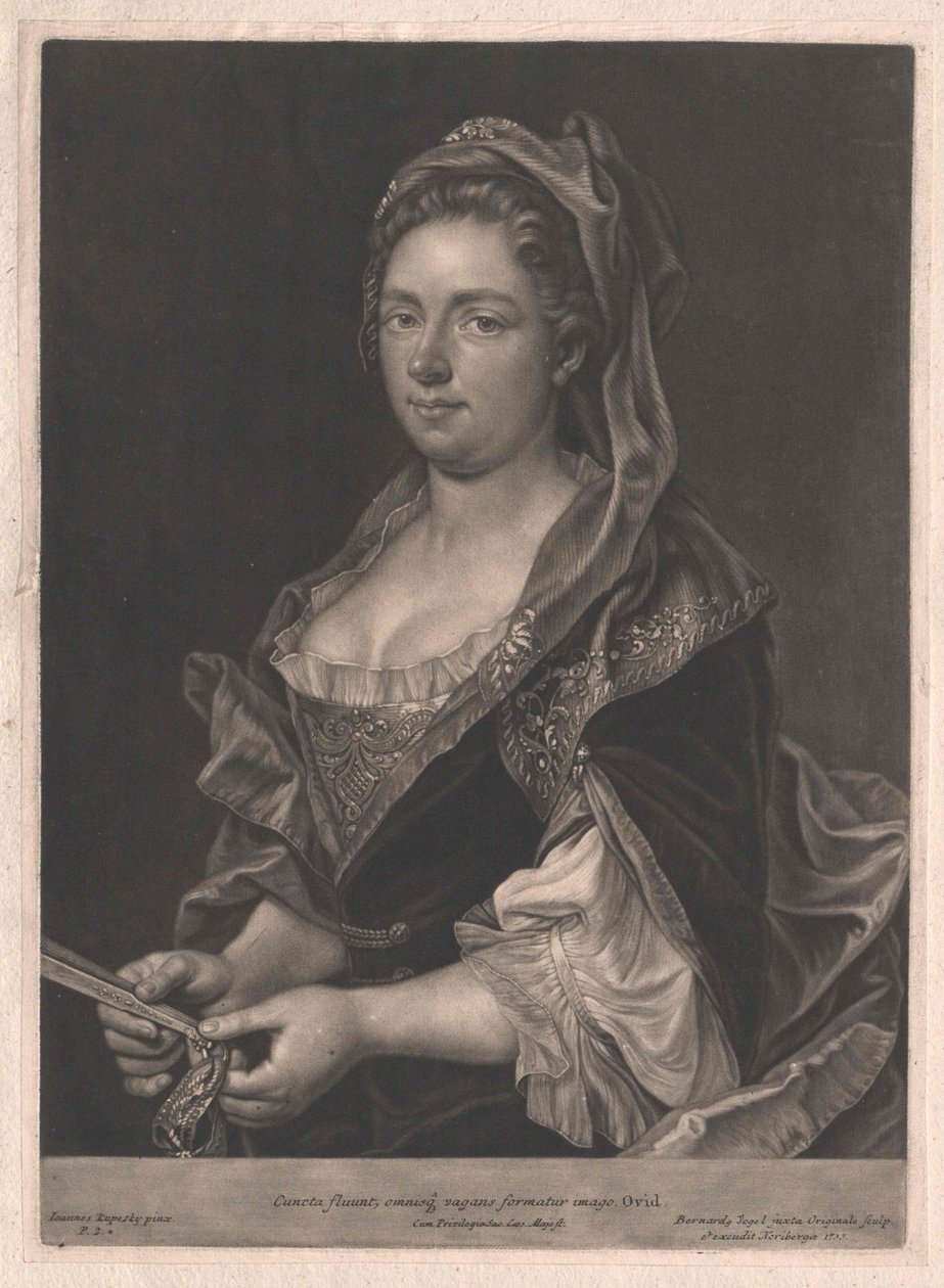 Levede omkring 1735 Haberstock af Artist Unknown