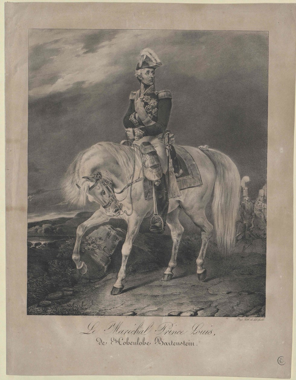 Louis prins Hohenlohe-Bartenstein af Artist Unknown