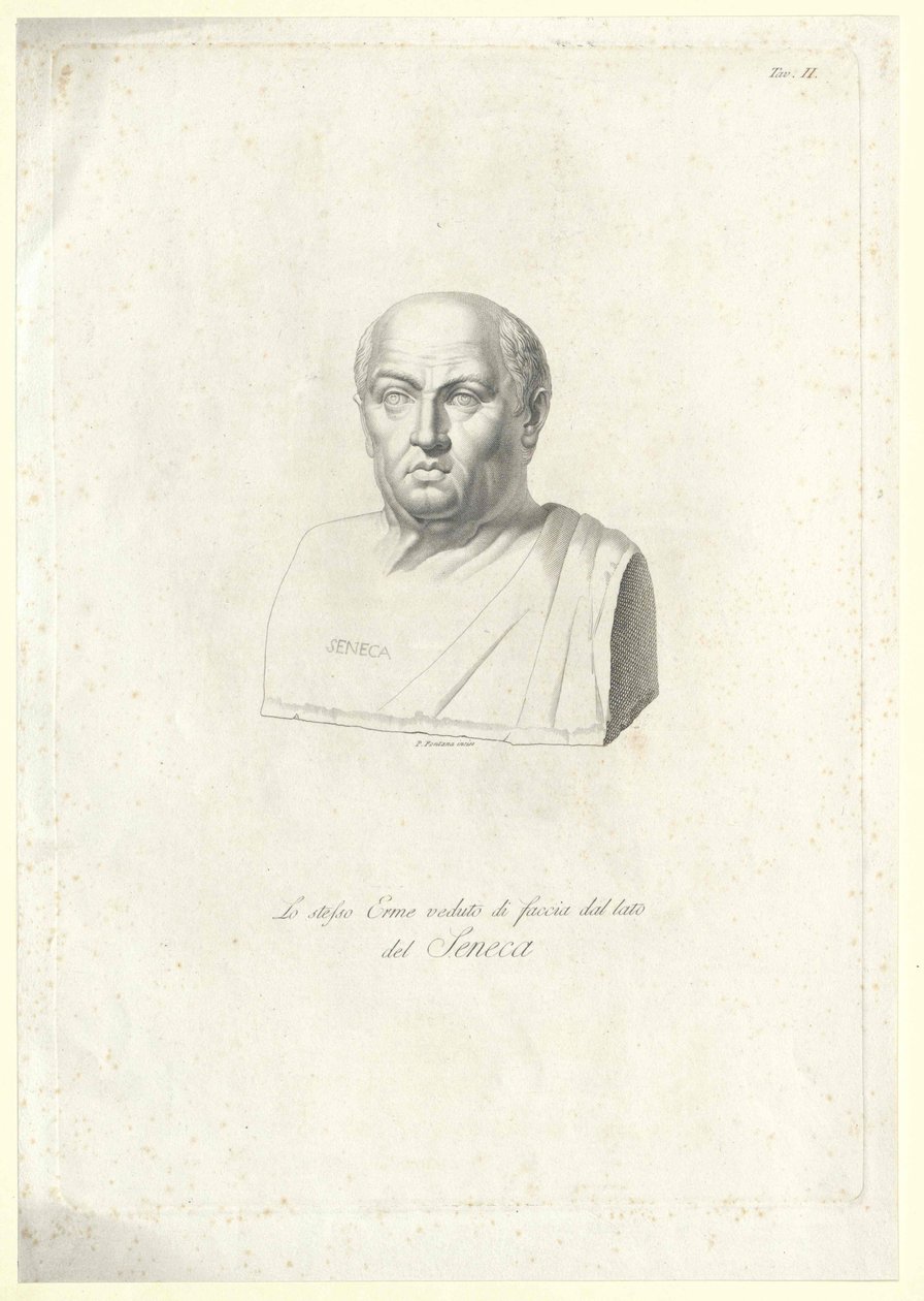 Lucius Annaeus Seneca (print) af Artist Unknown