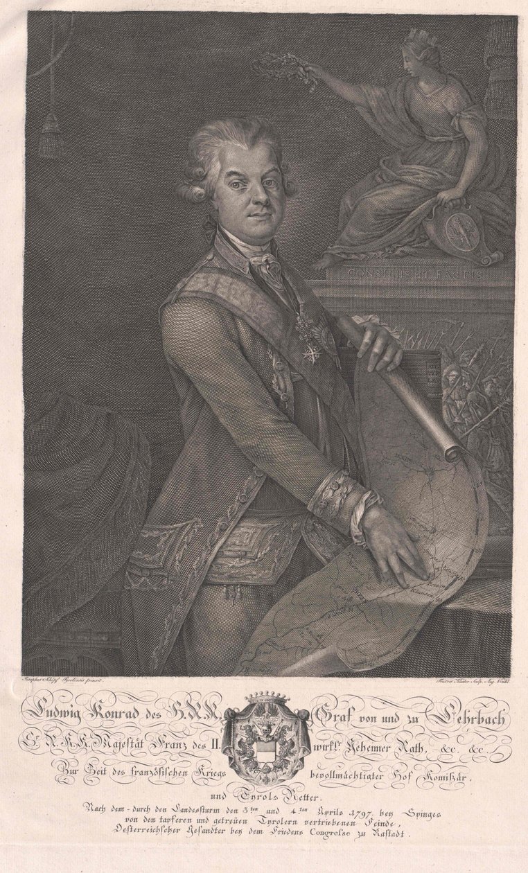 Ludwig Konrad Graf Lehrbach af Artist Unknown
