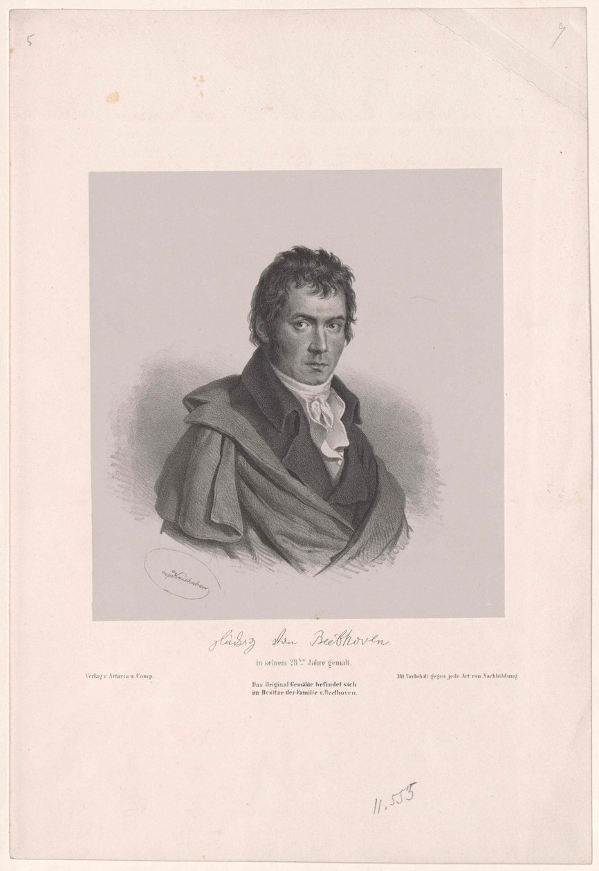 Ludwig van Beethoven af Artist Unknown