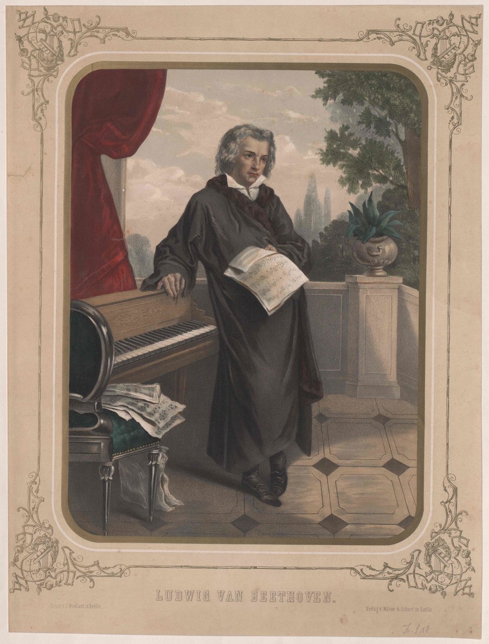 Ludwig van Beethoven af Artist Unknown