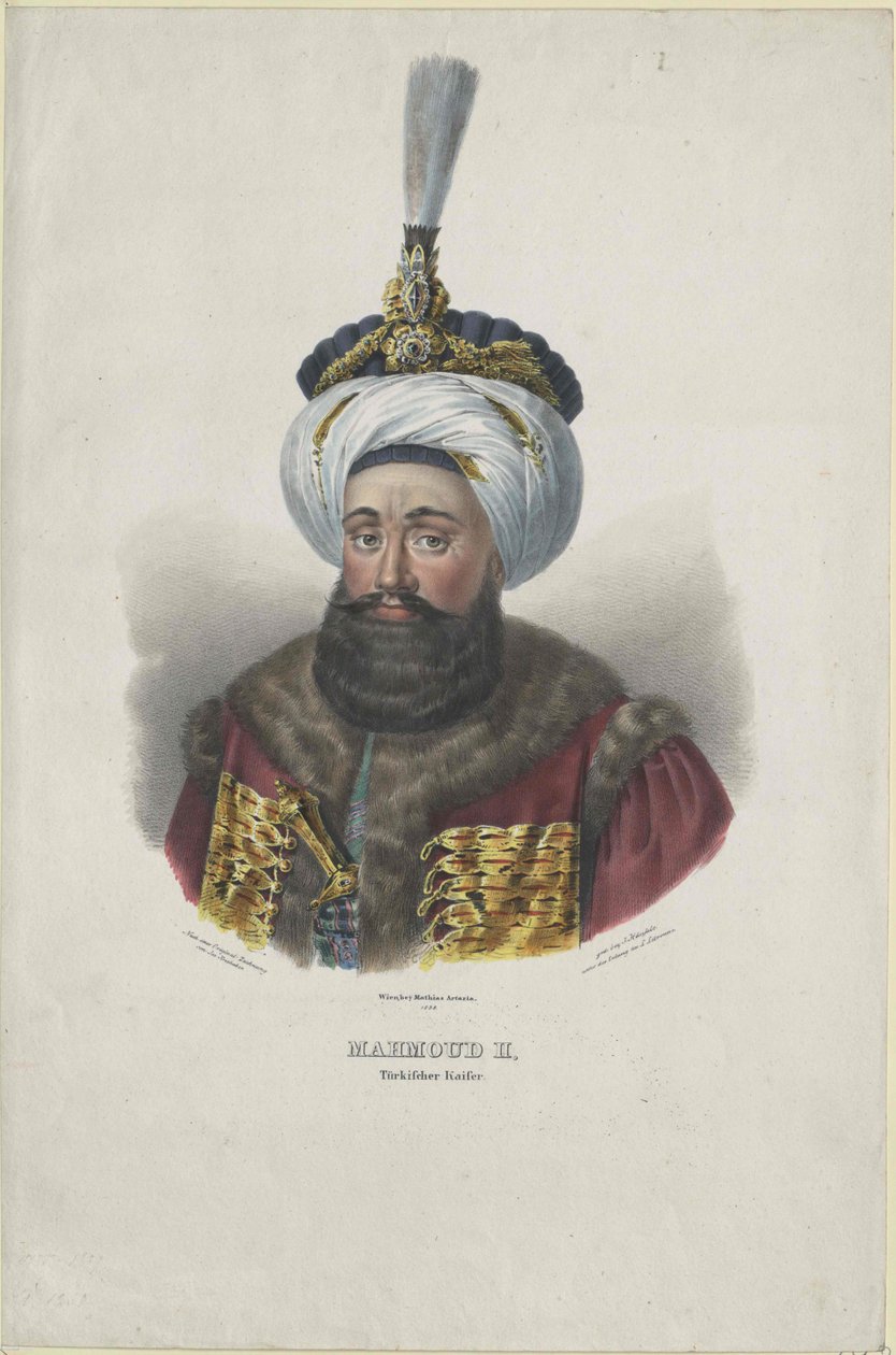 Machmud II Sultan af Tyrkiet af Artist Unknown