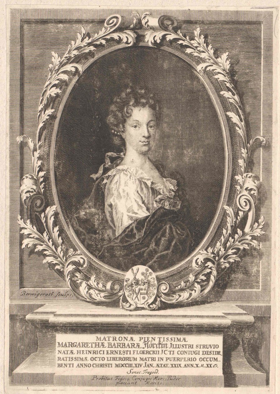 Margarethe Barbara Struve (print) af Artist Unknown