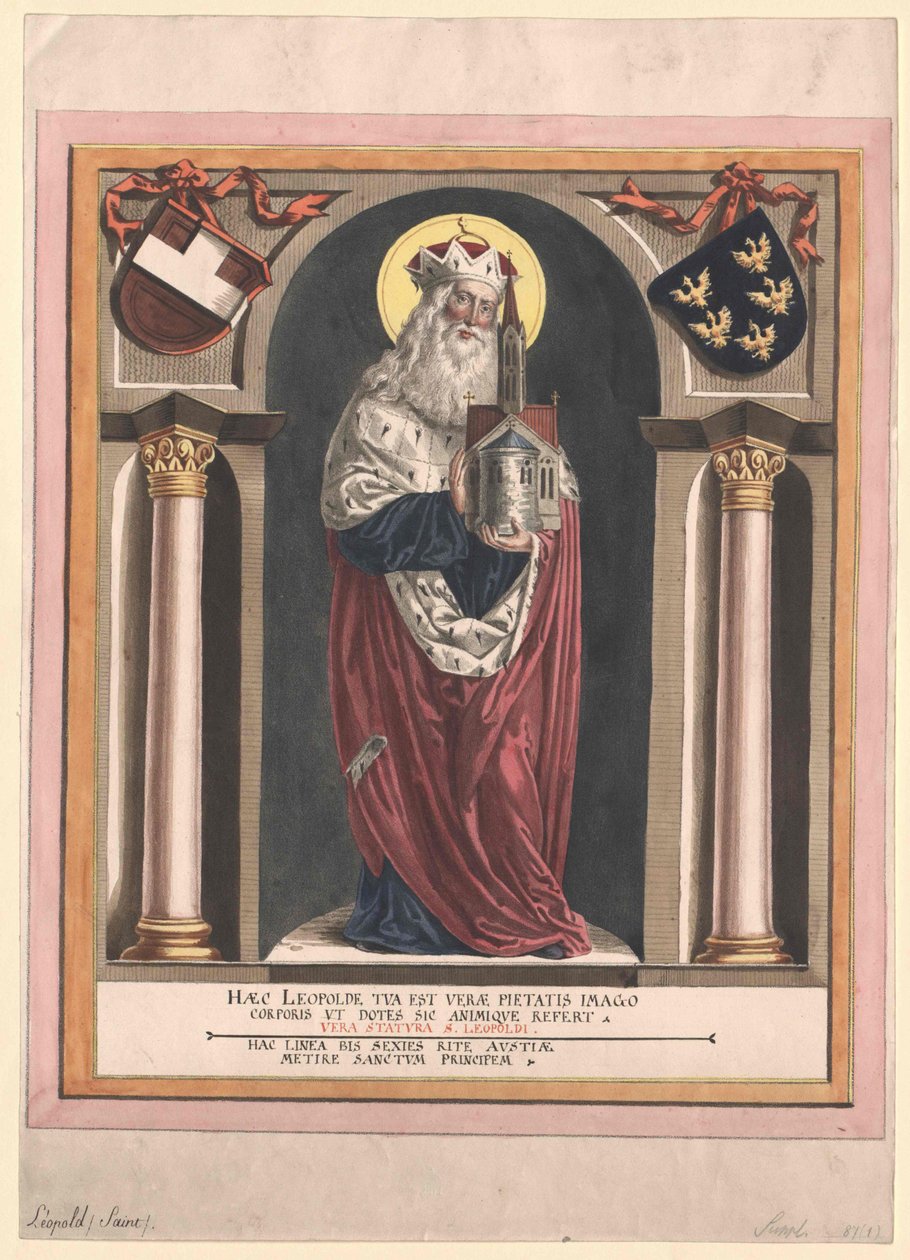 Markgreve af Østrig, den hellige Leopold III af Artist Unknown