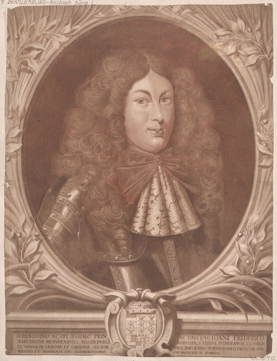 Markgreve af Brandenburg-Ansbach Johann Friedrich (print) af Artist Unknown