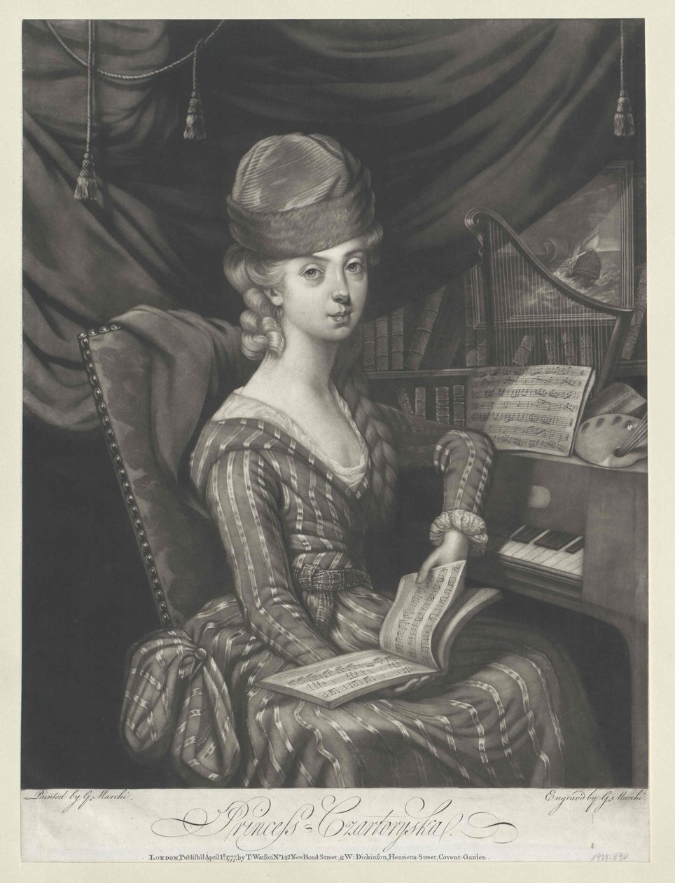 Maria Anna prinsesse Czartoryska af Artist Unknown