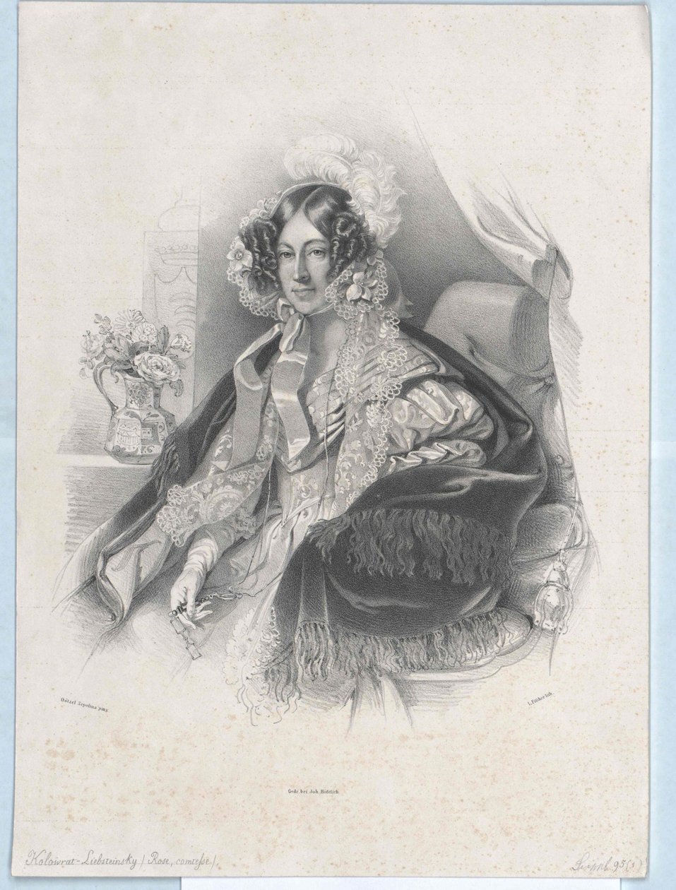 Maria Rosa grevinde Kinsky von Wchinitz og Tettau af Artist Unknown