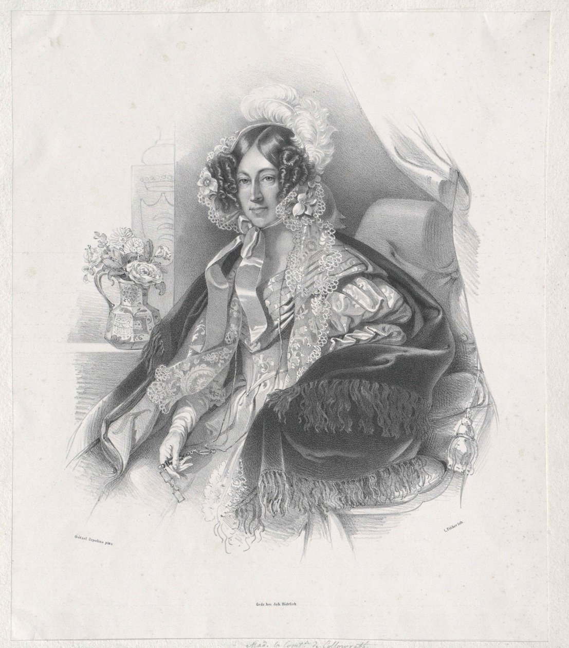 Maria Rosa grevinde Kinsky von Wchinitz og Tettau af Artist Unknown