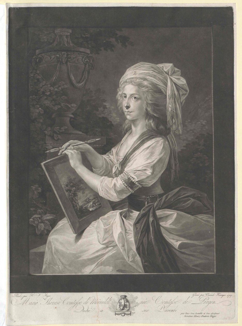 Maria Theresia grevinde Pergen af Artist Unknown